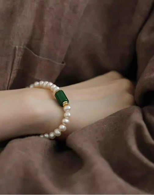 Pearl & Jade Blessing Bracelet