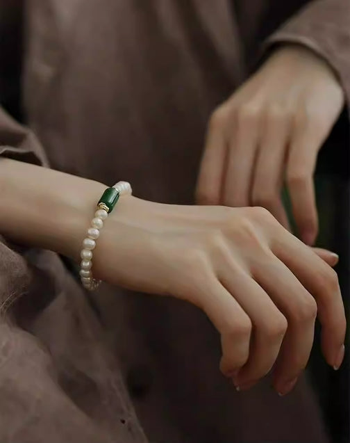 Pearl & Jade Blessing Bracelet