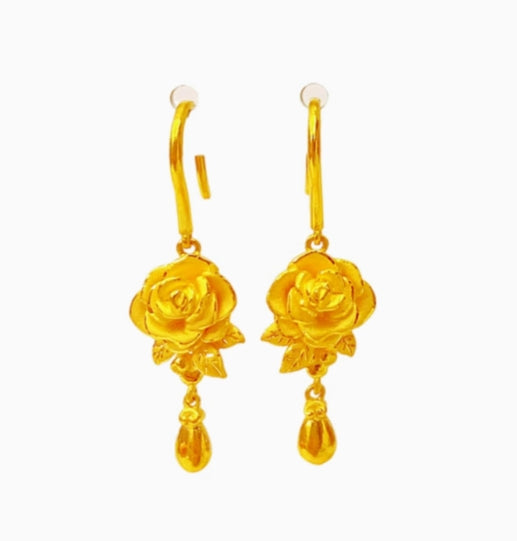 Rosette Gilded Earrings